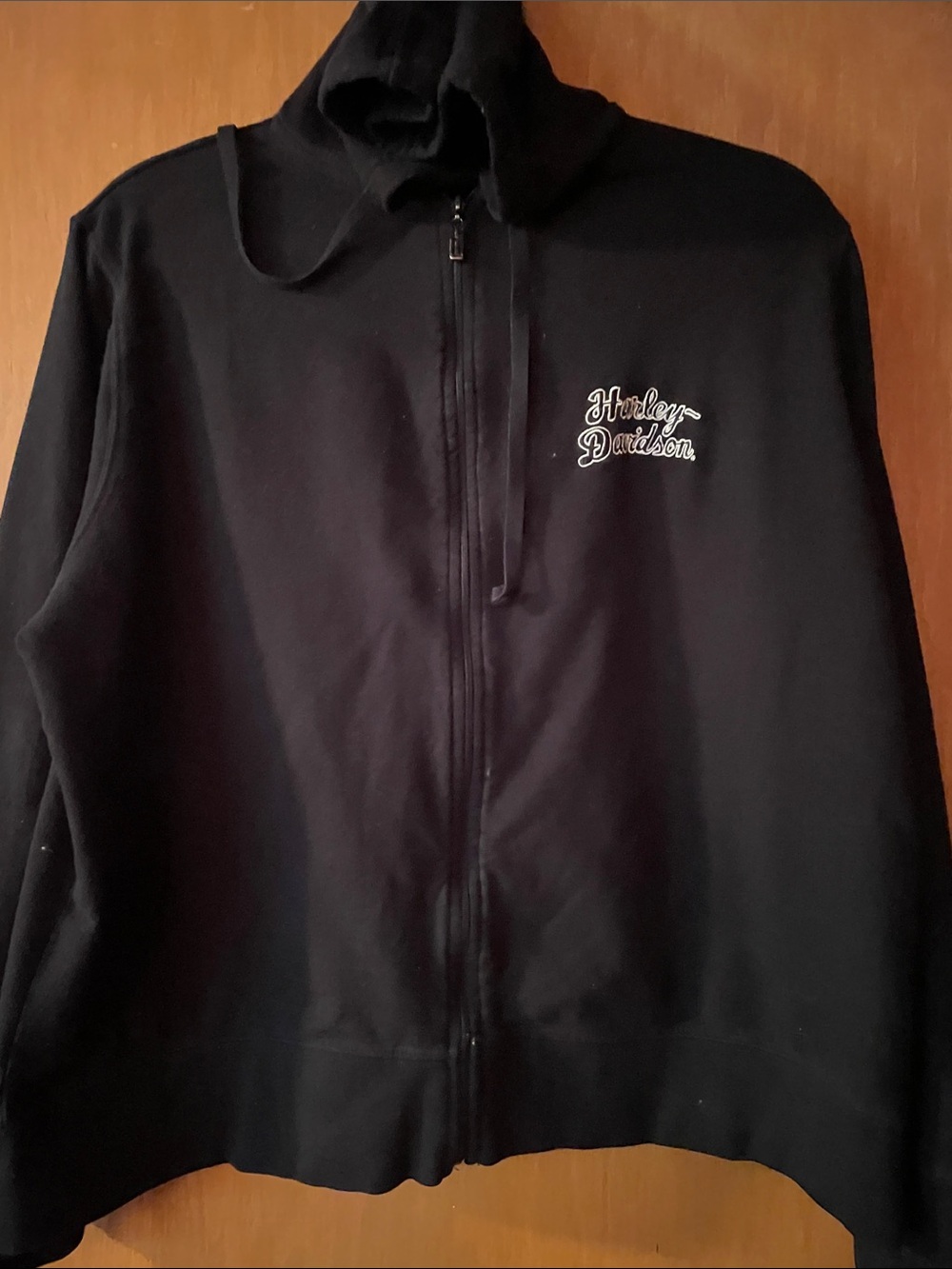 Harley-Davidson Black Full-Zip Hooded Jacket with Script Logo